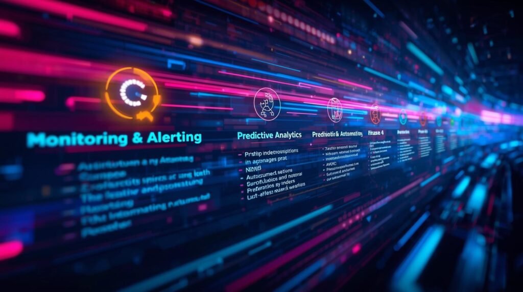  FTTH automation maturity roadmap showing progression from monitoring to predictive analytics to autonomous self-healing fiber networks