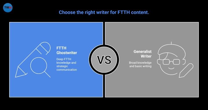 FTTH ghostwriter translating fiber network expertise into LinkedIn thought leadership content