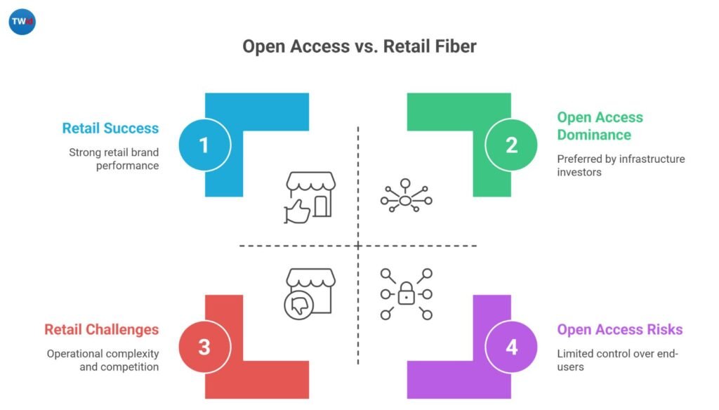 nterprise valuation comparison between open access FTTH model operators and traditional vertically integrated telecom companies